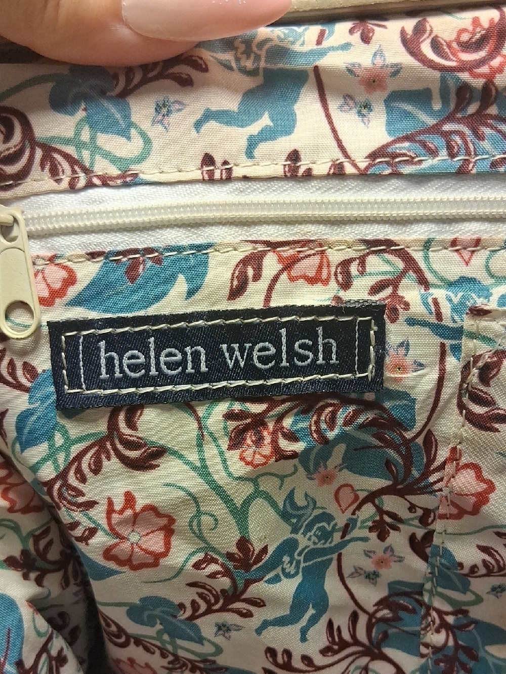 Helen Welsh Vintage Classic Cream Leather Tote Handbag - Picture 10 of 17